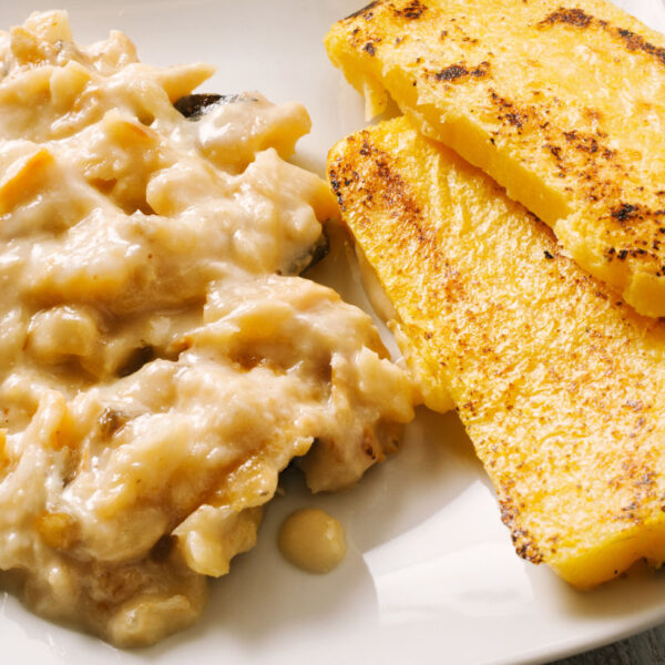 Baccalà alla vicentina con polenta